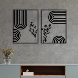 Wallity Dolce Mate - Escultura de pared metálica negra